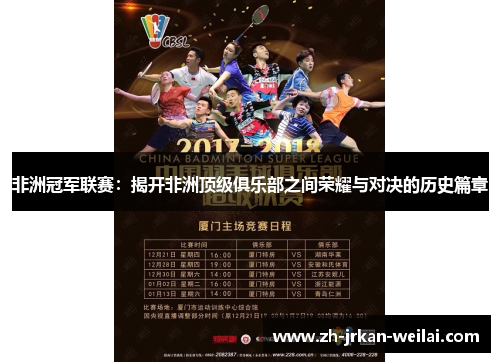 非洲冠军联赛：揭开非洲顶级俱乐部之间荣耀与对决的历史篇章